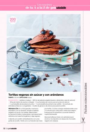 Tortitas veganas sin azúcar y con arándanos