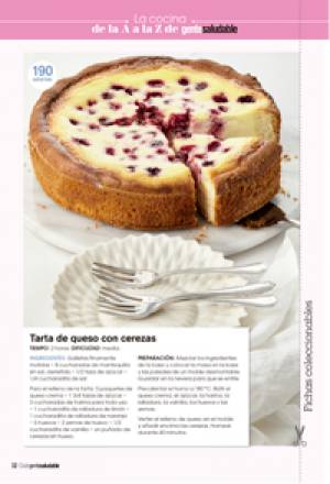 Tarta de queso con cerezas