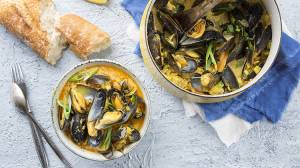 Mejillones con curry