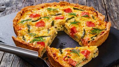 Quiche de centollo y calabaza