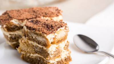 Tiramisú exprés sin gluten