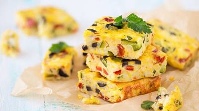 Tortilla de calabacín con gorgonzola