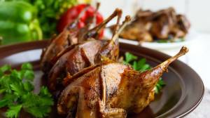 Codornices asadas con salsa de Oporto