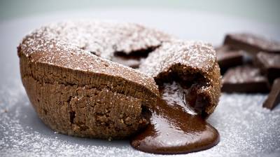 Coulant relleno de chocolate