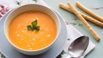 Crema de calabaza y naranja