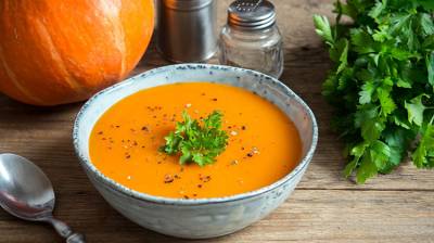 Sopa de calabaza y queso