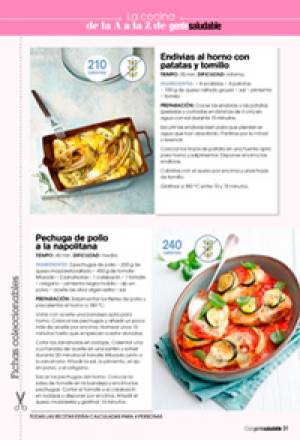 Endivias al horno con patatas y tomillo